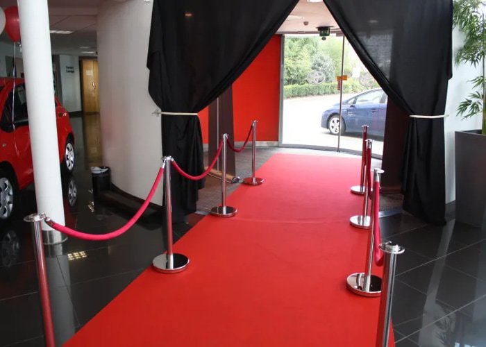 Car Showroom red carpet in Dubai