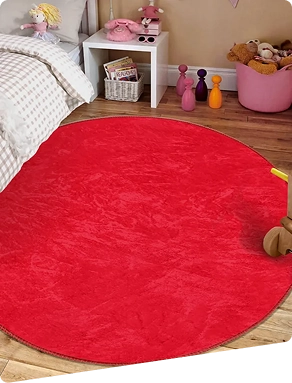 Red Round Carpet